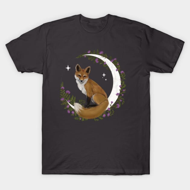 Thistle Moon Fox T-Shirt by LauraGraves